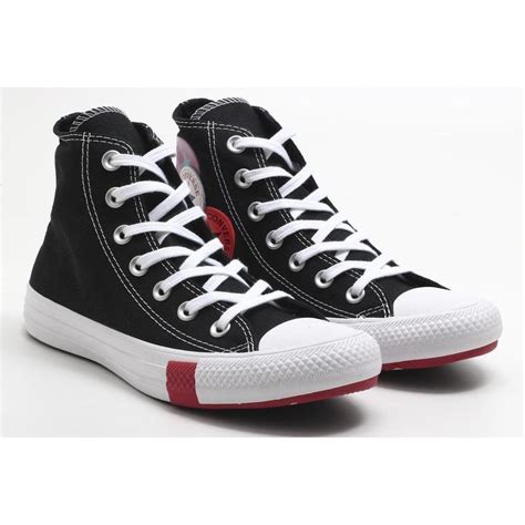 tenis preto feminino cano alto|converse cano alto feminino.